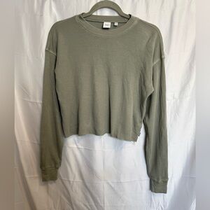 TNA Sage Waffle Knit Long Sleeve Top Size XS